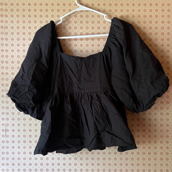 Things Between Black Puff Sleeve Blouse - Picture 2 of 2